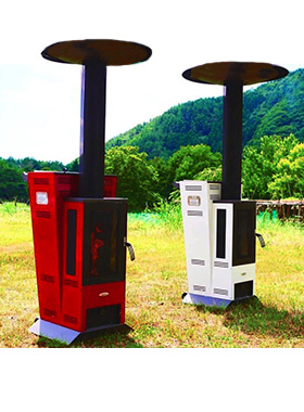 移動式無電源ペレットストーブ